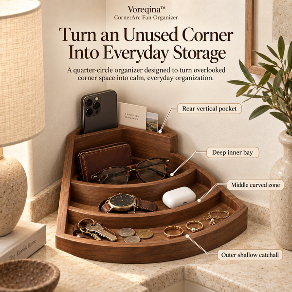 Voreqina™ CornerArc Fan Organizer