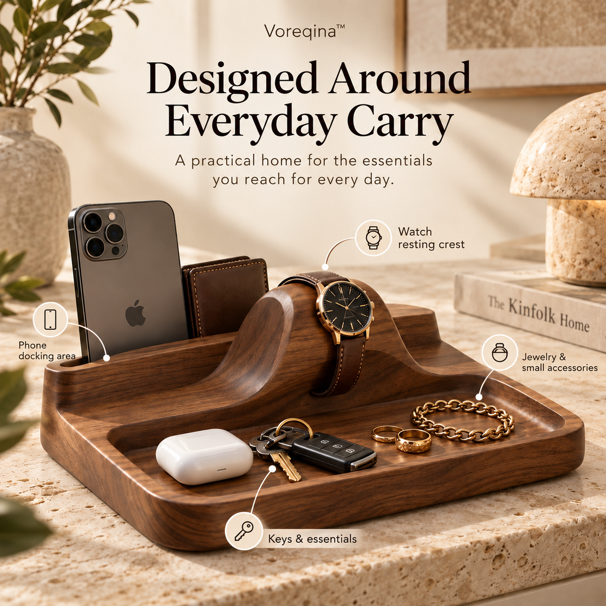 Voreqina™ Foldcrest Valet Organizer