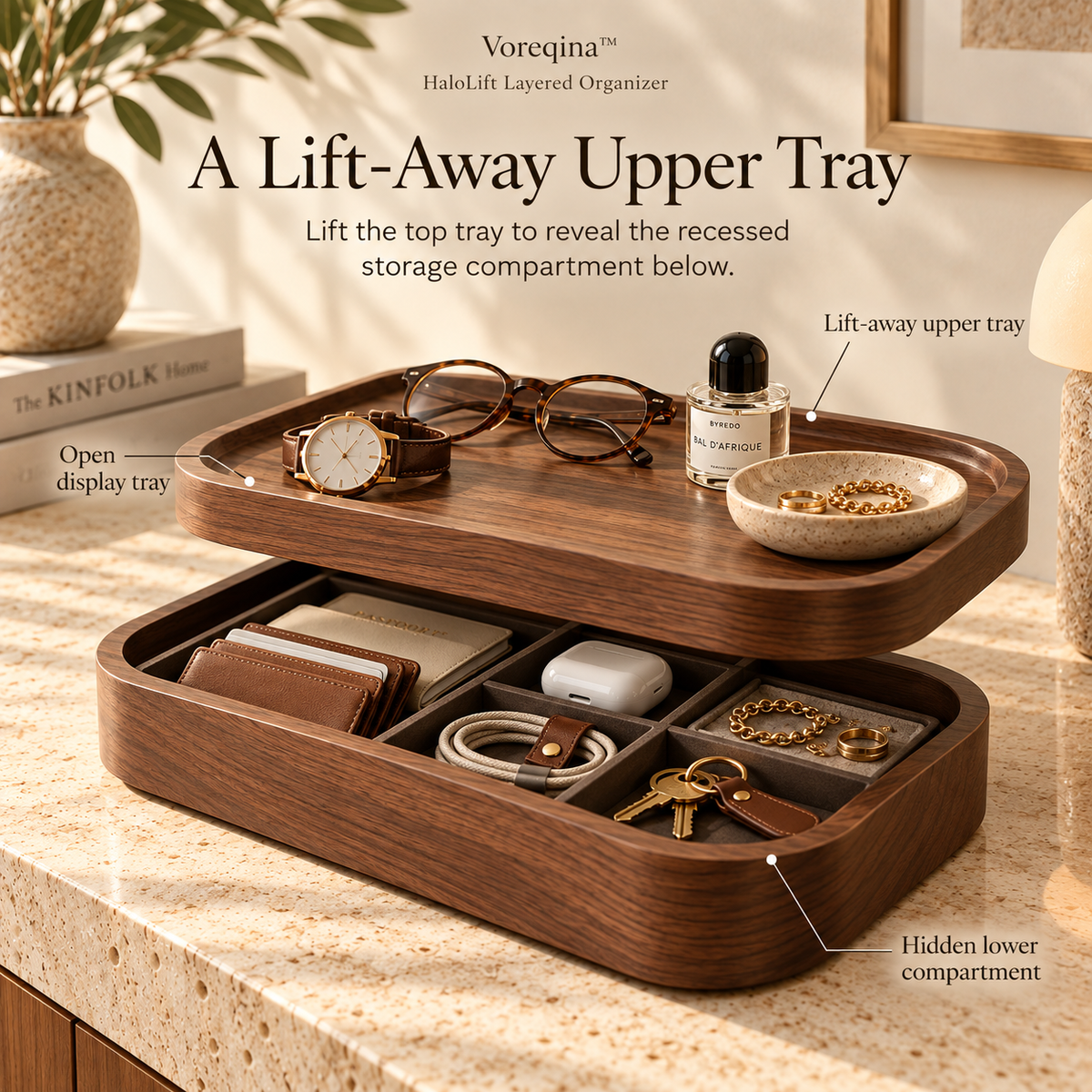 Voreqina™ HaloLift Layered Organizer