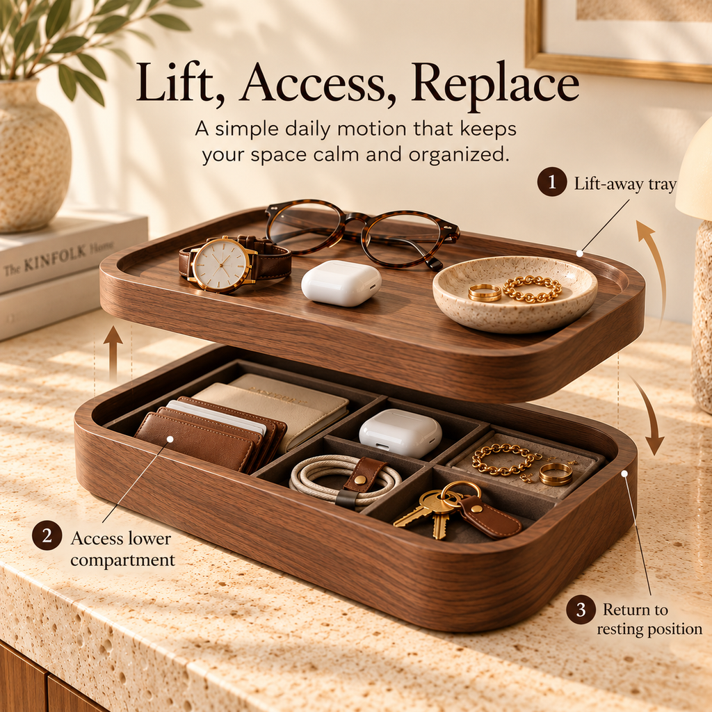 Voreqina™ HaloLift Layered Organizer