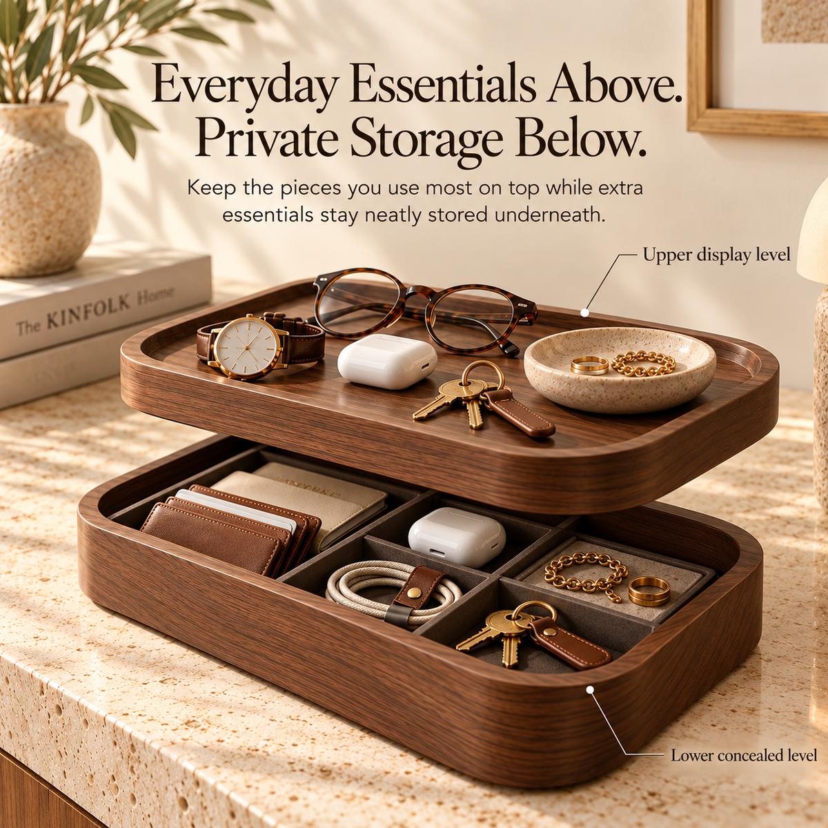 Voreqina™ HaloLift Layered Organizer