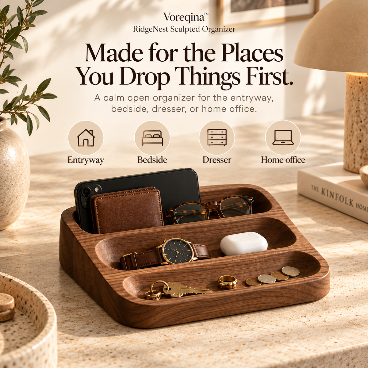 Voreqina™ RidgeNest Sculpted Organizer