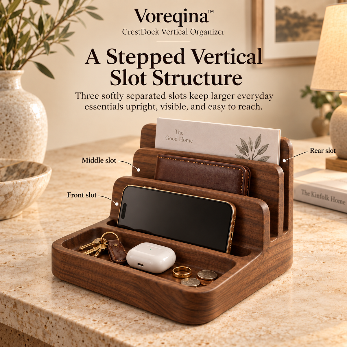Voreqina™ CrestDock Vertical Organizer