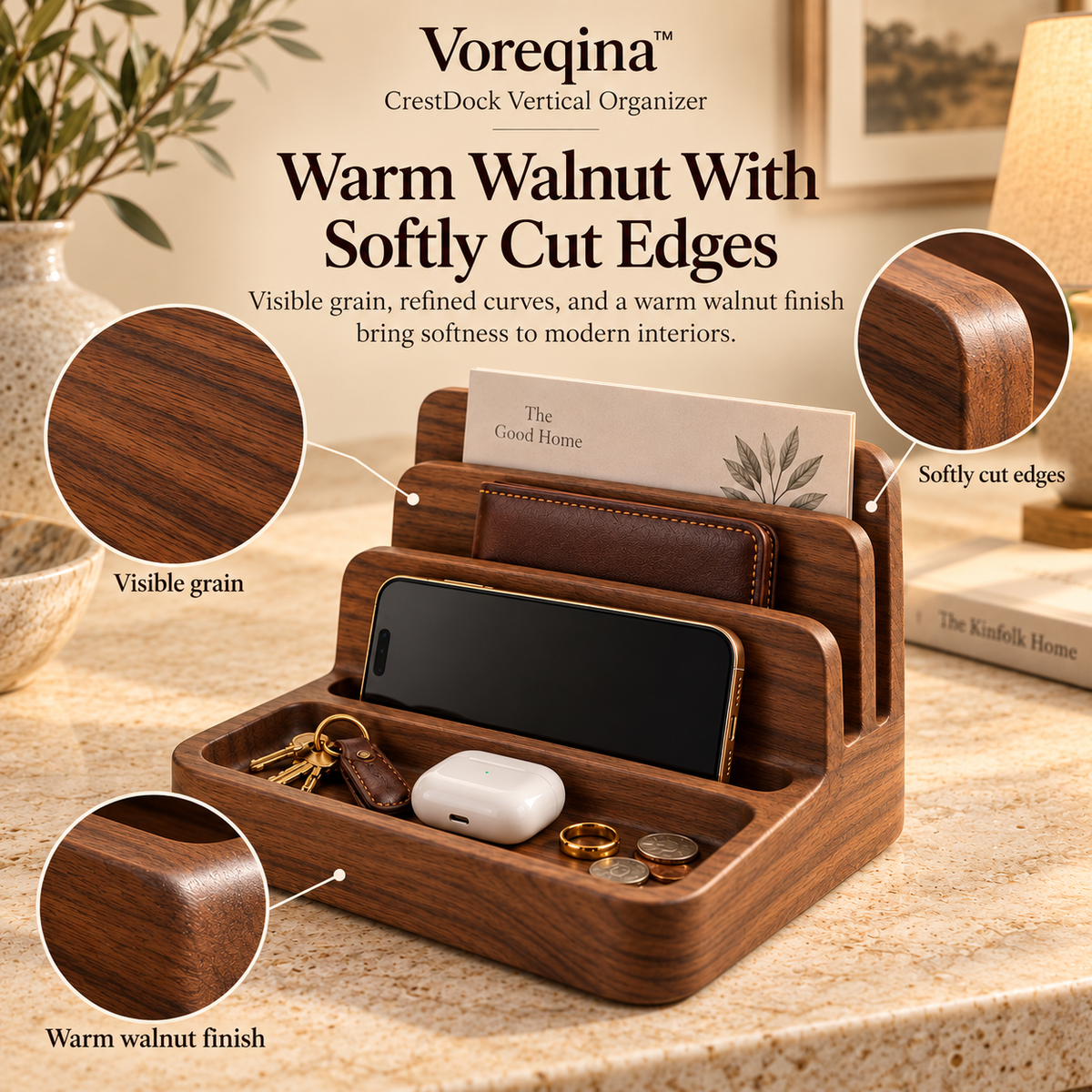 Voreqina™ CrestDock Vertical Organizer