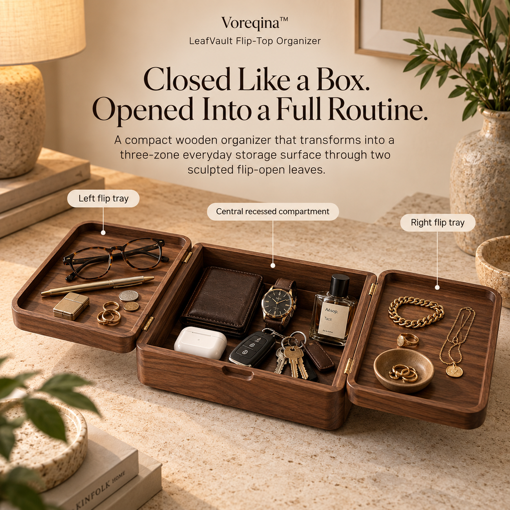 Voreqina™ LeafVault Flip-Top Organizer
