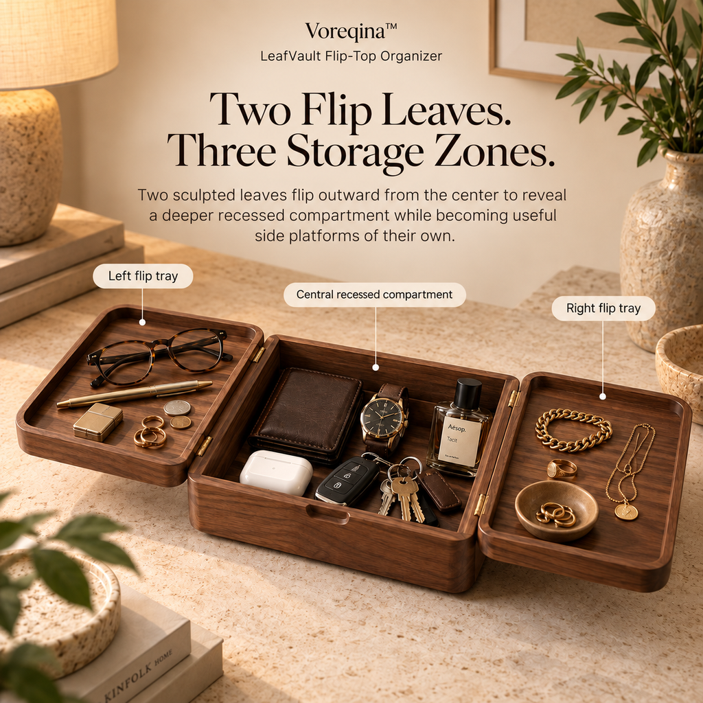 Voreqina™ LeafVault Flip-Top Organizer