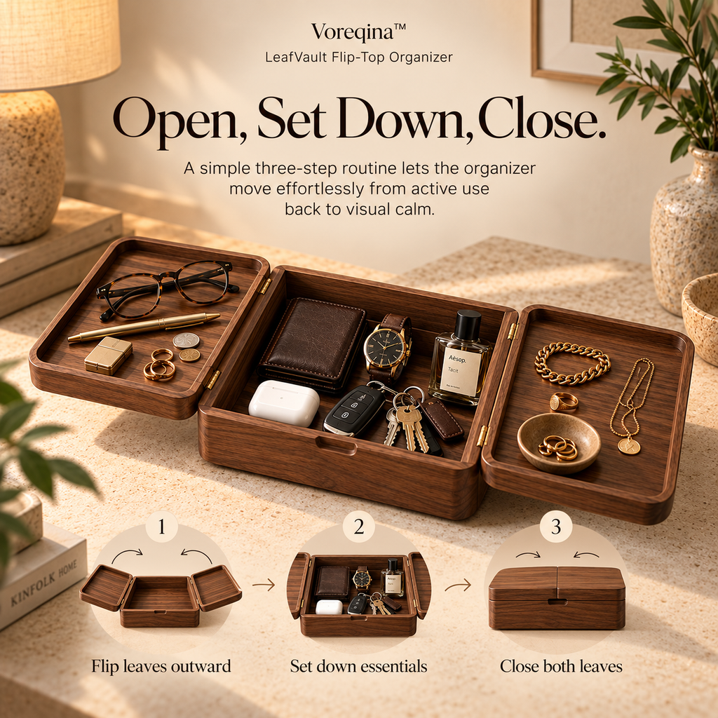 Voreqina™ LeafVault Flip-Top Organizer