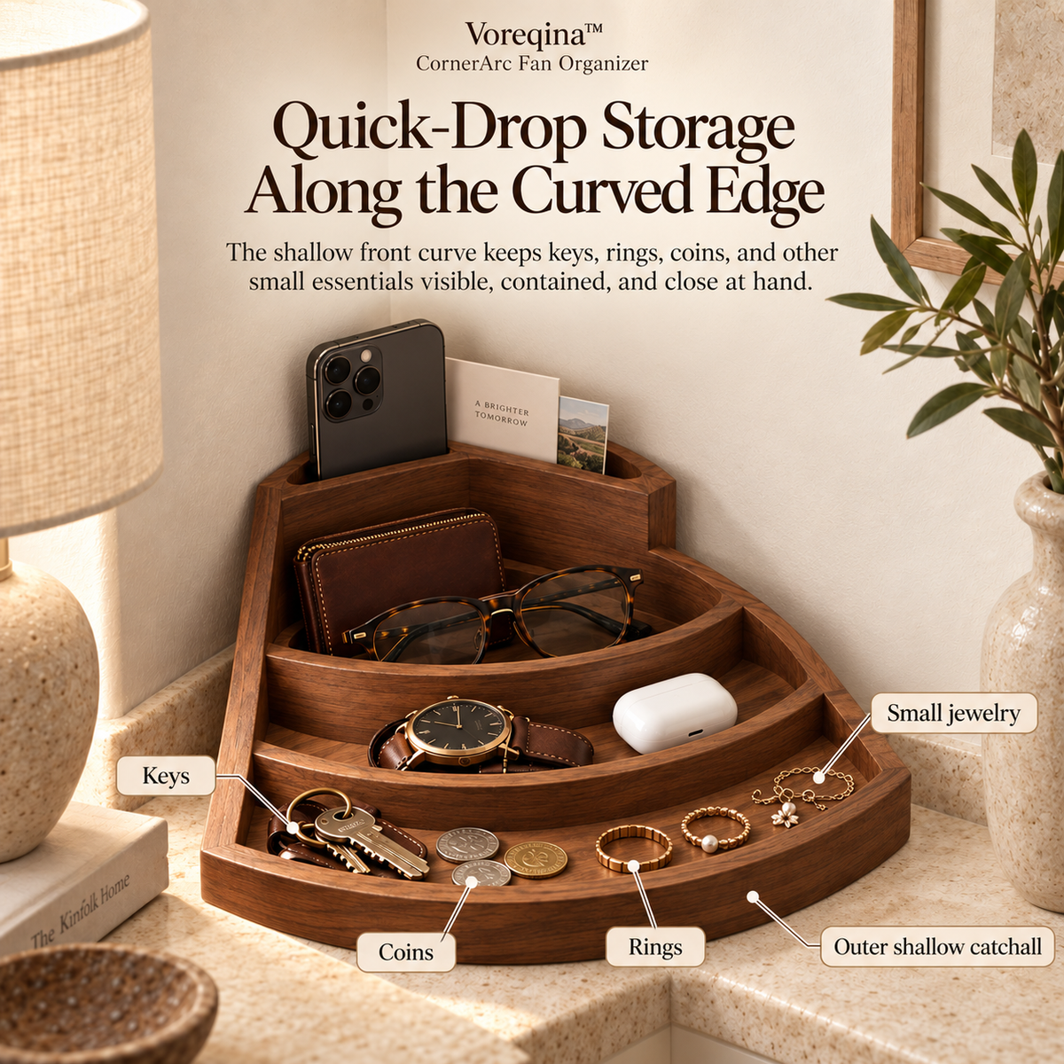 Voreqina™ CornerArc Fan Organizer