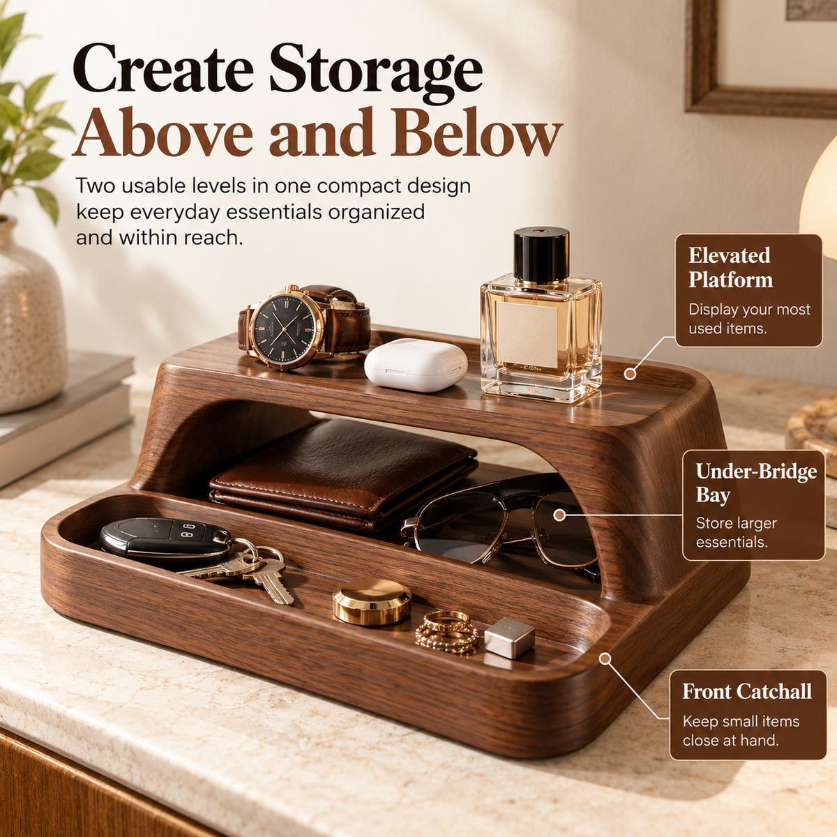 Voreqina™ BridgeNest Elevated Organizer